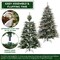 Casafield Pre-Lit Aspen Fir Christmas Tree with White & Multicolored LED Lights, Realistic Artificial Noble Fir with Sturdy Stand